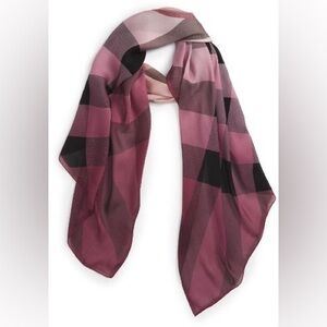 Burberry Ombre Check Silk Scarf w/ Box